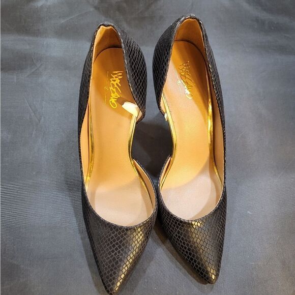 MOSSIMO FAUX SNAKESKIN POINTED TOE D'ORSAY SLIP-ON PUMP - Picture 14 of 15
